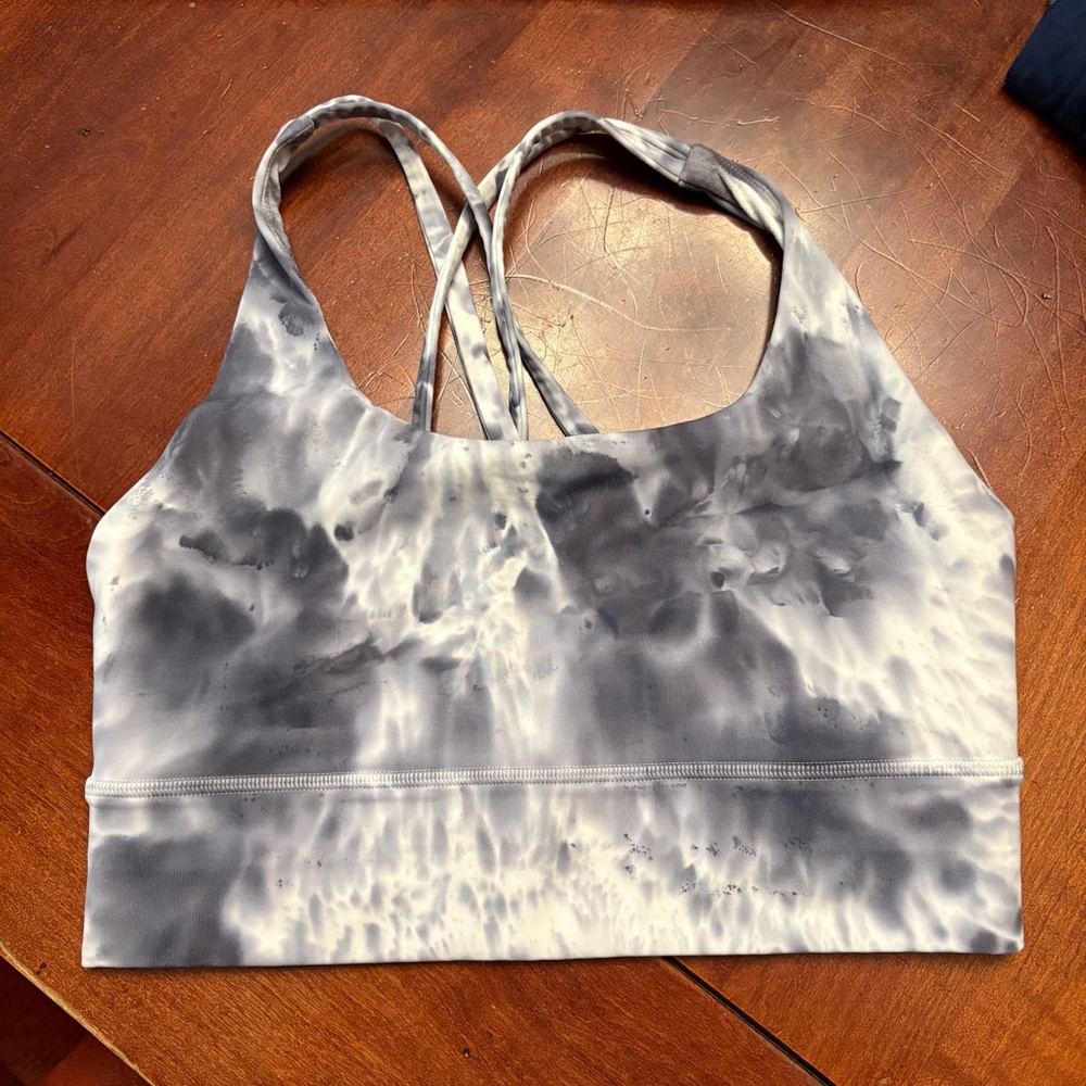 Lululemon Athletica Gray Tie-Dye Sports Bra